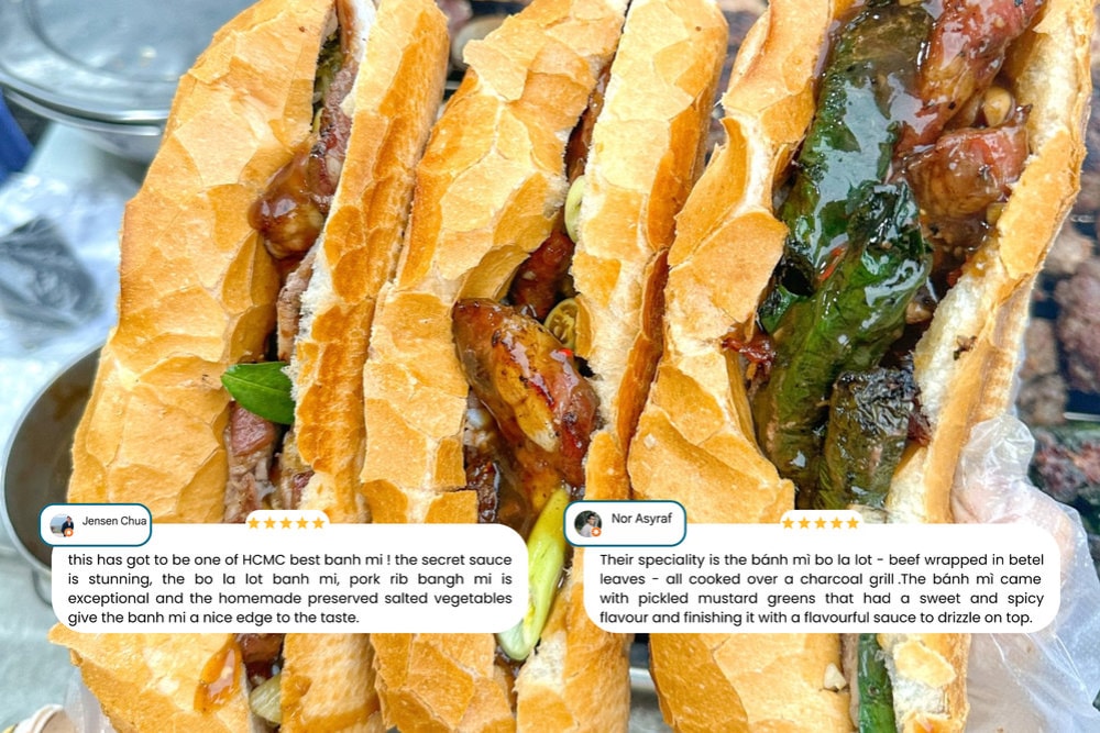 Banh Mi Suon Ba Huong receives high praise from international visitors who come to try it